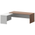 Стол руководителя левый Кортез KZP-22L 2200x2000x750 (Темный шимо/Графит)