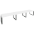 Стол переговорный Onix O.MO-PRG-3.4 4740x980x750 (Тиквуд Темный/Белый Металл)