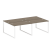 Рабочая станция Metal System Style БО.СМ-4.2 2400x1475x750 (Дуб Наварра/Серый металл)