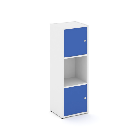 Стеллаж Locker Plus LK.K-001 408x350x1203 (Белый | Синий)