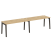 Рабочая станция на деревянных опорах Onix Wood OW.RS-2.4.7 3160x720x750 (Тиквуд Светлый/Дуб Темный)