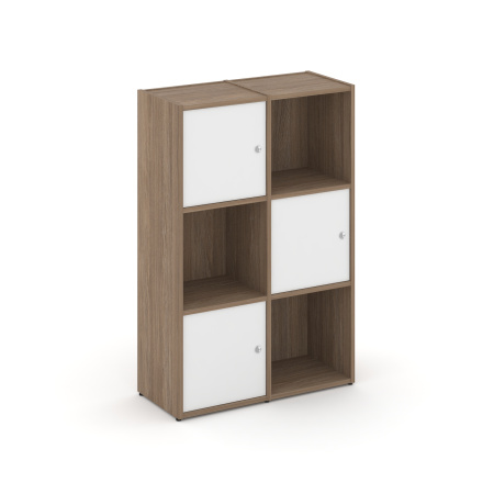 Стеллаж Locker Plus LK.K-002 798x350x1203 (Дуб Аризона | Белый)