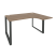 Стол эргономичный правый на О-образном м/к Onix O.MO-SA-3R 1380x1180x750 (Тиквуд Темный/Белый Металл)