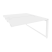 Стол-приставка двойной на О-образном м/к к опорным элем. Onix O.MO-D.SPR-3.8 1380x1635x750 (Тиквуд Темный/Белый Металл)