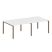 Переговорный стол 2 столешницы Metal System Style БП.ПРГ-2.2 2400x1235x750 (Дуб Наварра/Серый металл)