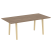 Стол переговорный на деревянных опорах Onix Wood Direct OW.PRG-19 1980x980x750 (Тиквуд Темный/Дуб Светлый)