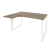 Стол эргономичный левый на О-образном м/к Onix O.MO-SA-3L 1380x1180x750 (Тиквуд Темный/Белый Металл)
