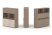 Тумба двойная + высокая надставка ES.NB.2V-4 (1500х410х1520) (Латте/Тиквуд Светлый)