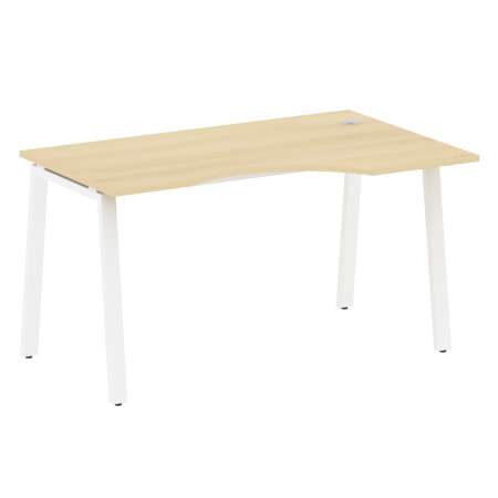 Стол криволинейный правый Metal System Style БА.СА-2 Пр 1400x900x750 (Акация/Белый металл)