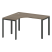 Стол криволинейный левый Metal System Style БП.СА-3 Л 1400x1200x750 (Дуб Наварра/Серый металл)