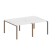 Рабочая станция на 4 раб. места Metal System Style БП.СМ-4.1 2000x1475x750 (Дуб Наварра/Серый металл)
