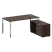 Стол для руководителя с тумбой правый БГ.СРТ-4.8 (R) 1700x1620x750 (Вяз Благородный/Нерж. Сталь)