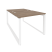 Рабочая станция на О-образном м/к Onix O.MO-D.RS-2.1.8 980x1635x750 (Тиквуд Темный/Белый Металл)