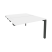 Стол-приставка двойной на П-образном м/к к опорным элем. Onix O.MP-D.SPR-2.7 1180x1475x750 (Тиквуд Темный/Белый Металл)