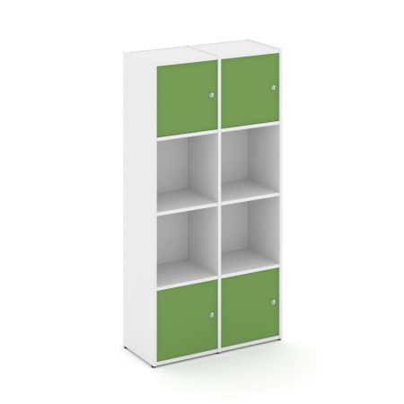 Стеллаж Locker Plus LK.K-005 798x350x1593 (Белый | Зеленый)
