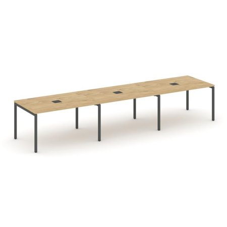 Стол переговорный SN-4P.SPRG-024 (4740х980х750) (Тиквуд Светлый/Металл Антрацит)