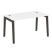 Стол руководителя на деревянных опорах Onix Wood Direct OW.SRR-3.8 1380x800x750 (Тиквуд Темный/Дуб Светлый)