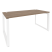 Стол рабочий на О-образном м/к Onix O.MO-SP-4.8 1580x800x750 (Тиквуд Темный/Белый Металл)