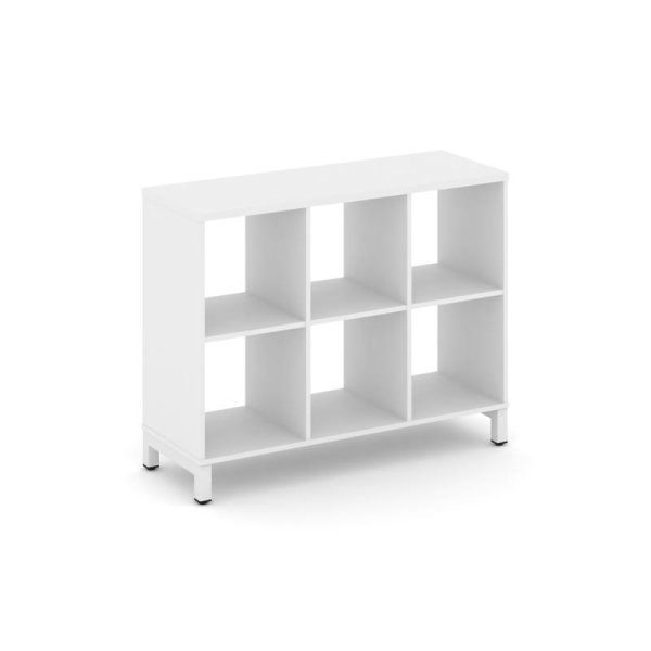 Каркас стеллажа 2 яруса SN.KS-230 (1121х400х881) (Белый/Металл Белый)