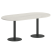 Стол овальный VR.SP-5-180.1 1800x900x750 (Серый/Белый Металл)