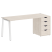 Стол письменный VR.SP-3-178.4.A 1780x720x750 (Серый/Белый Металл)