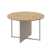Стол переговорный, круглый Shift SK.SP-KR-120 (1200x1200x753) (Тиквуд Светлый-Капучино | Хром)