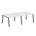 Стол для переговоров (2 столешницы) на А-образном м/к Metal System Style БА.ПРГ-2.2 2400x1235x750 (Дуб наварра/Серый металл)