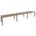 Рабочая станция на П-образном м/к Onix O.MP-RS-3.4.8 4740x800x750 (Тиквуд Темный/Белый Металл)
