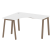 Стол криволинейный левый Metal System Style БА.СА-3 Л 1400x1200x750 (Дуб Наварра/Серый металл)