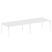 Стол для переговоров (2 столешницы) на А-образном м/к Metal System Style БА.ПРГ-2.5 3600x1235x750 (Дуб наварра/Серый металл)