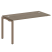 Проходной наборный элемент рабочей станции Metal System Style БП.ПРС-СП-1.3 1400x720x750 (Дуб Наварра/Серый металл)