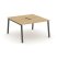 Рабочая станция 2-х сторонняя SN-6A.DRS-021 (980х1632х750) (Тиквуд Светлый/Металл Антрацит)