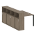 Рабочая станция с опорным шкафом-купе Metal System Style БП.РС-СШК-4.1 1410x2332x1098 (Дуб Наварра/Серый металл)