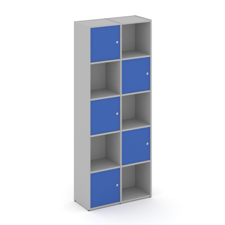 Стеллаж Locker Plus LK.K-008 798x350x1983 (Серый | Синий)