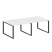 Переговорный стол 2 столешницы Metal System Style БО.ПРГ-2.2 2400x1235x750 (Дуб Наварра/Серый металл)