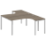 Рабочая станция криволинейная Metal System Style БП.РАС-СА-2.4 1600x2435x750 (Дуб Наварра/Серый металл)