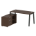 Рабочая станция с тумбой на А-образном м/к Metal System Style БА.РС-СТС-2.3 (L) 1500x1520x750 (Дуб наварра/Серый металл)