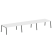 Стол для переговоров (3 столешницы) на А-образном м/к Metal System Style БА.ПРГ-3.5 5400x1235x750 (Дуб наварра/Серый металл)