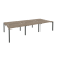 Рабочая станция на П-образном м/к Onix O.MP-D.RS-6.2.8 3540x1635x750 (Тиквуд Темный/Белый Металл)