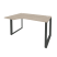 Стол эргономичный левый на О-образном м/к Onix O.MO-SA-2L 1380x980x750 (Тиквуд Темный/Белый Металл)