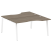 Рабочая станция криволинейная Metal System Style БА.РАС-СА-2.1 1600x1835x750 (Дуб Наварра/Серый металл)