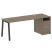 Проходной наборный элемент рабочей станции Metal System Style БА.ПРС-СП-1.4 1600x720x750 (Дуб Наварра/Серый металл)