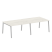Стол для переговоров (2 столешницы) на А-образном м/к Metal System Style БА.ПРГ-2.3 2800x1235x750 (Дуб наварра/Серый металл)