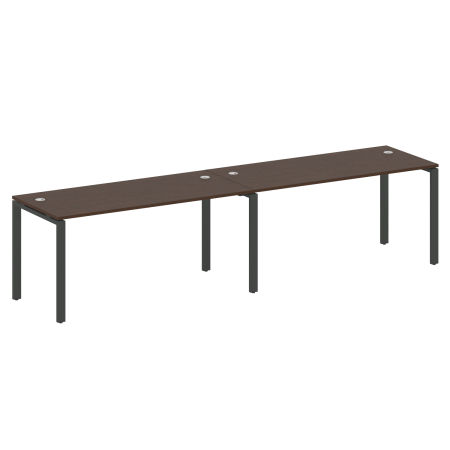 Рабочая станция на 2 раб.места Metal System Style БП.СМ-2.4 3200x720x750 (Венге Цаво/Антрацит металл)