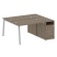Рабочая станция с тумбой на А-образном м/к Metal System Style БА.РС-СТП-2.2 1612x1475x750 (Дуб наварра/Серый металл)