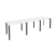 Рабочая станция на П-образном м/к Onix O.MP-RS-3.1.7 2940x720x750 (Тиквуд Темный/Белый Металл)