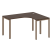 Стол криволинейный правый Metal System Style БП.СА-3 Пр 1400x1200x750 (Дуб Наварра/Серый металл)