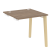 Стол-приставка к опорным элементам на деревянных опорах Onix Wood OW.SPR-0.8 780x800x750 (Тиквуд Светлый/Дуб Темный)