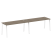 Рабочая станция на 2 рабочих места на А-образном м/к Metal System Style БА.СМ-2.4 3200x720x750 (Дуб наварра/Серый металл)