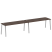 Рабочая станция на 2 рабочих места на А-образном м/к Metal System Style БА.СМ-2.5 3600x720x750 (Дуб наварра/Серый металл)